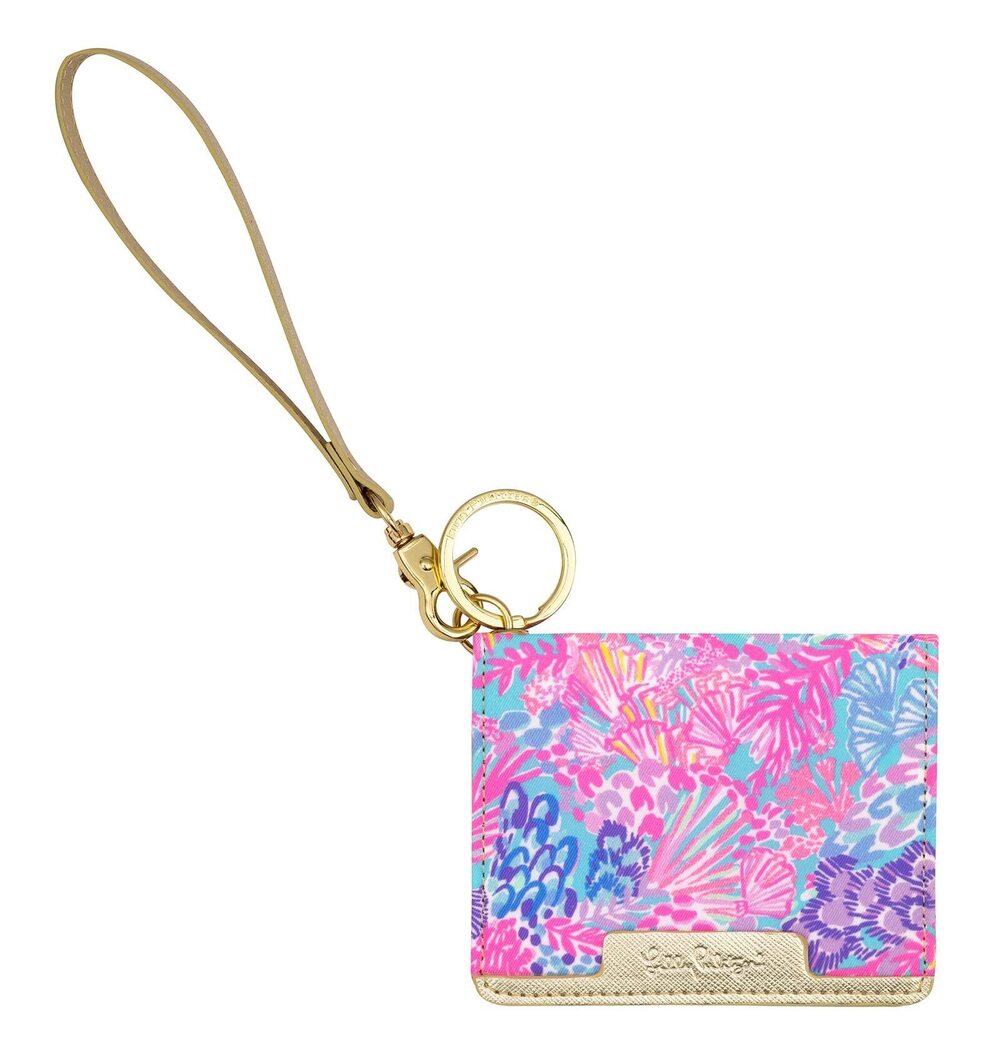 2358 Snap ID Card Case, Cute Keychain Wallet, Slim Credit Card Holder
